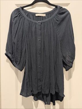 Abercrombie & Fitch Women's Peasant Button-Front Blouse